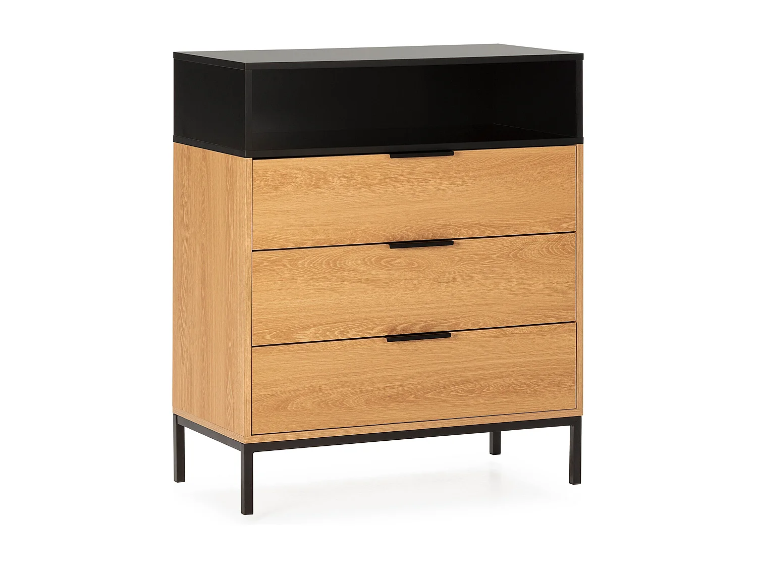 Cassettiera Nieve 3 cassetti colore Rovere