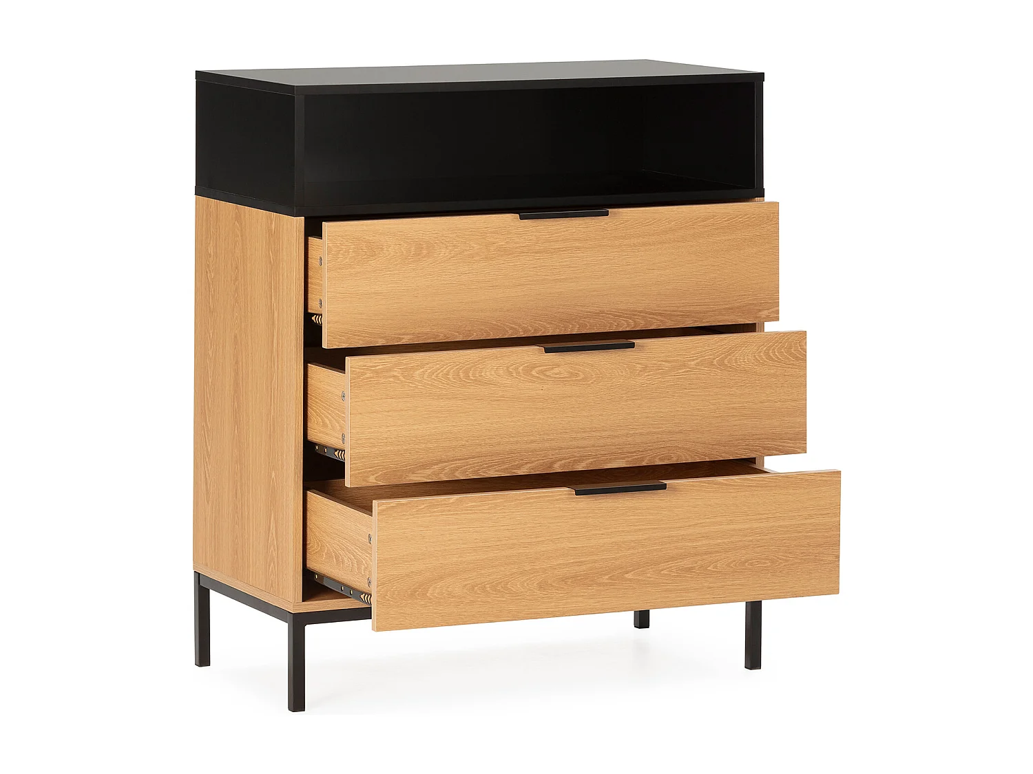 Cassettiera Nieve 3 cassetti colore Rovere