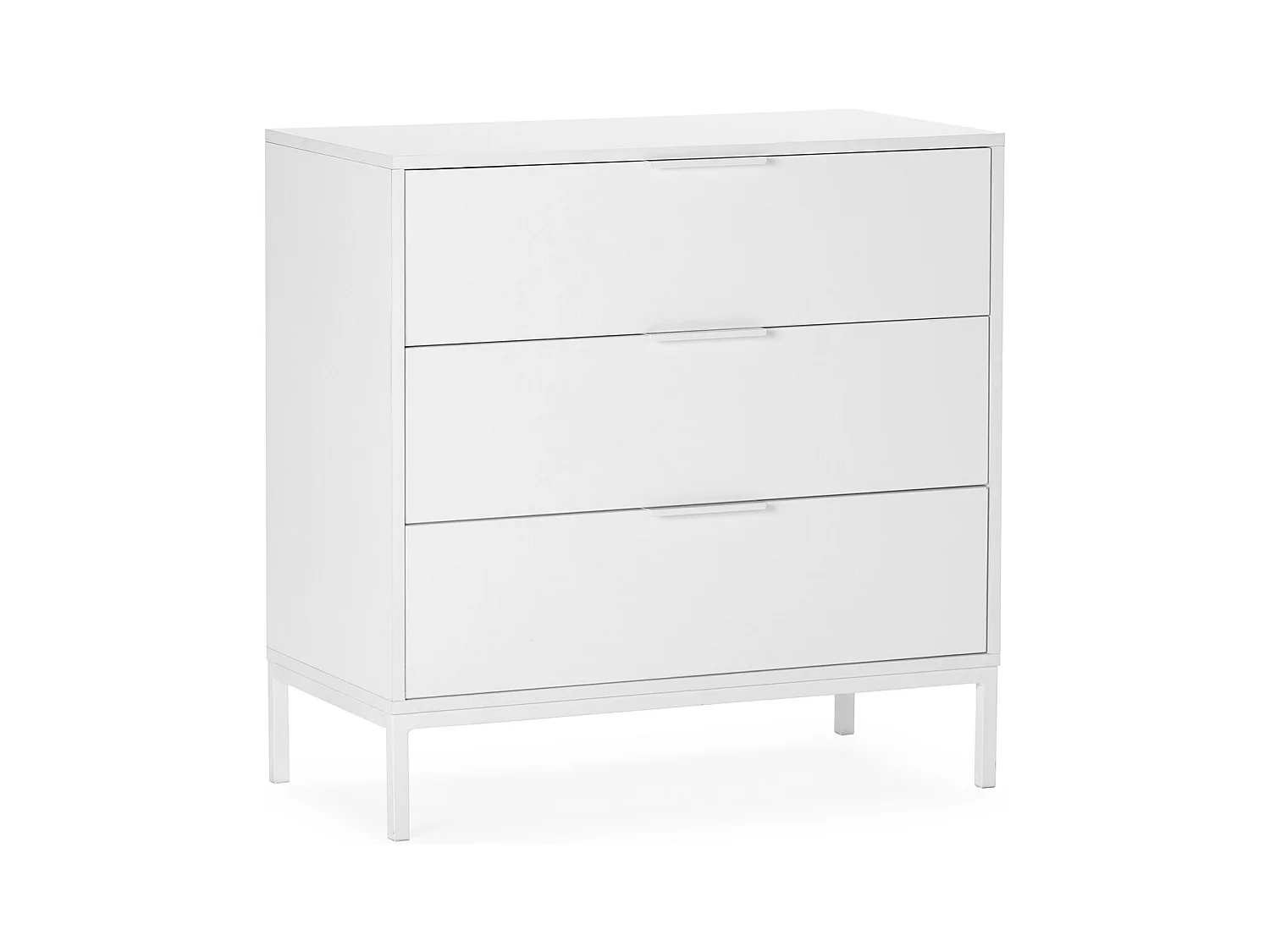 Kommode Auri 3 schubladen Weiß