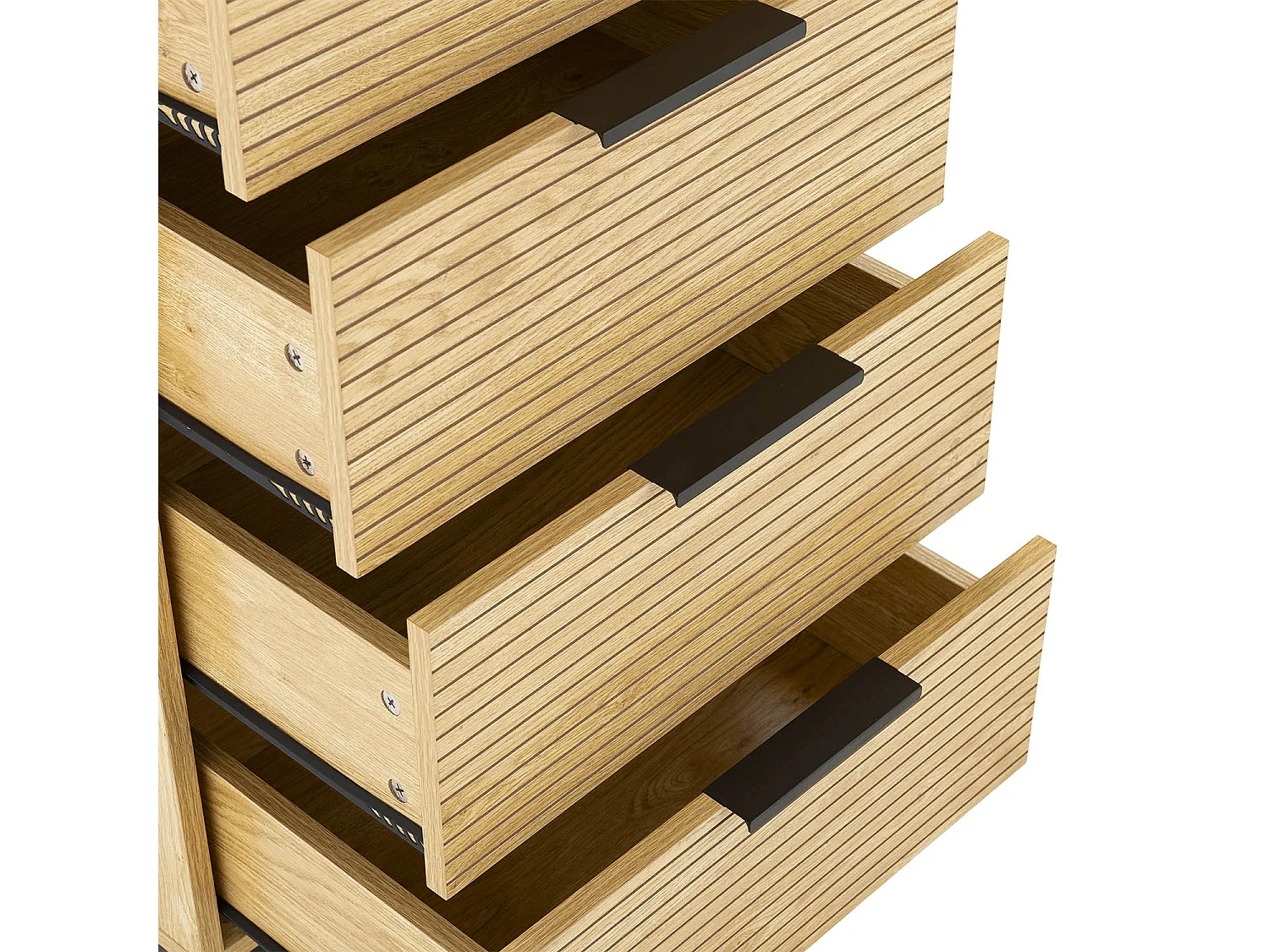 Commode haute Monica 5 tiroirs couleur Bois