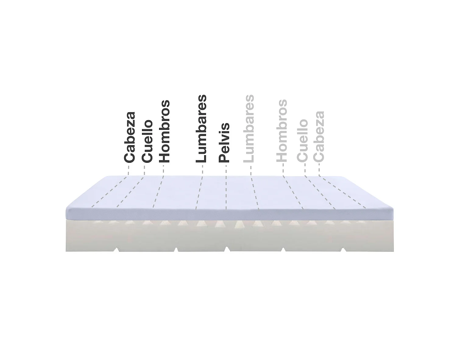 Matelas Mousse à memoire de forme Max One Orthopedique Dehoussable Multizone - 150X190 - Moonia