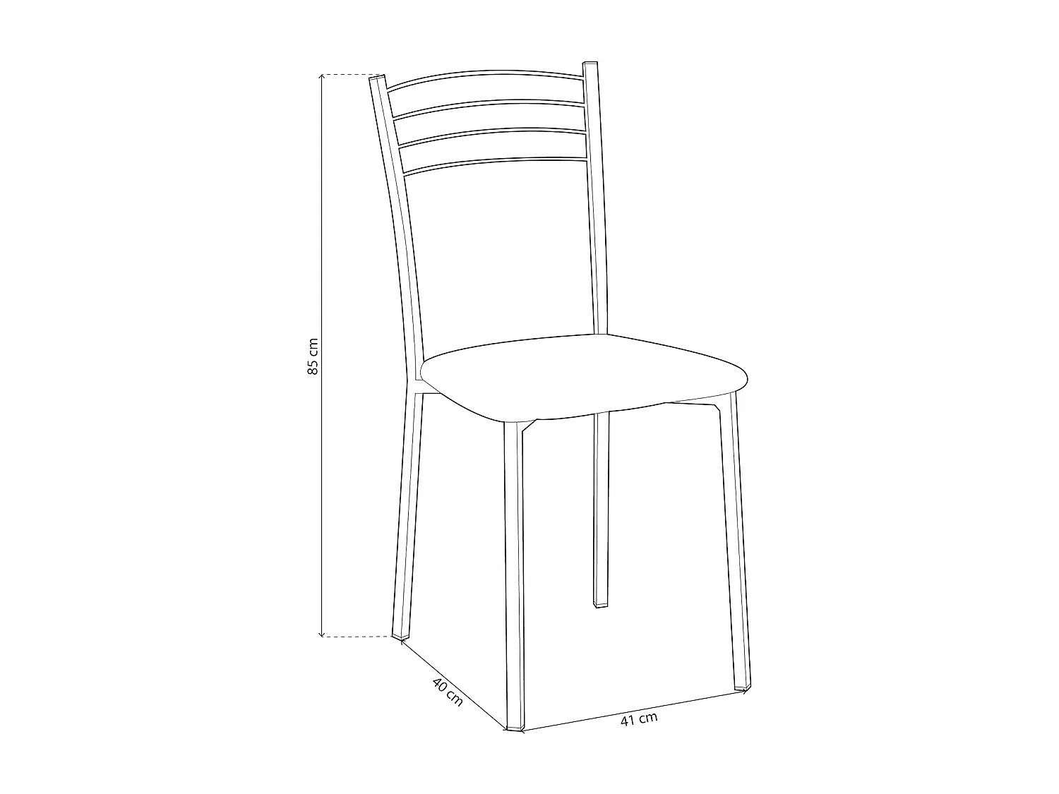 Pack de 4 Sillas Modernas para Cocina y Comedor – Metálicas Gris y Blanco, Dimensiones: 40 x 41 x 85 cm.