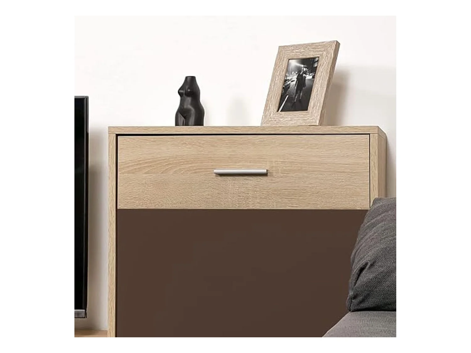 Meyvaser, Conjunto de muebles de salón 220 cm Color cambrian y Chocolate , muebles de salón.