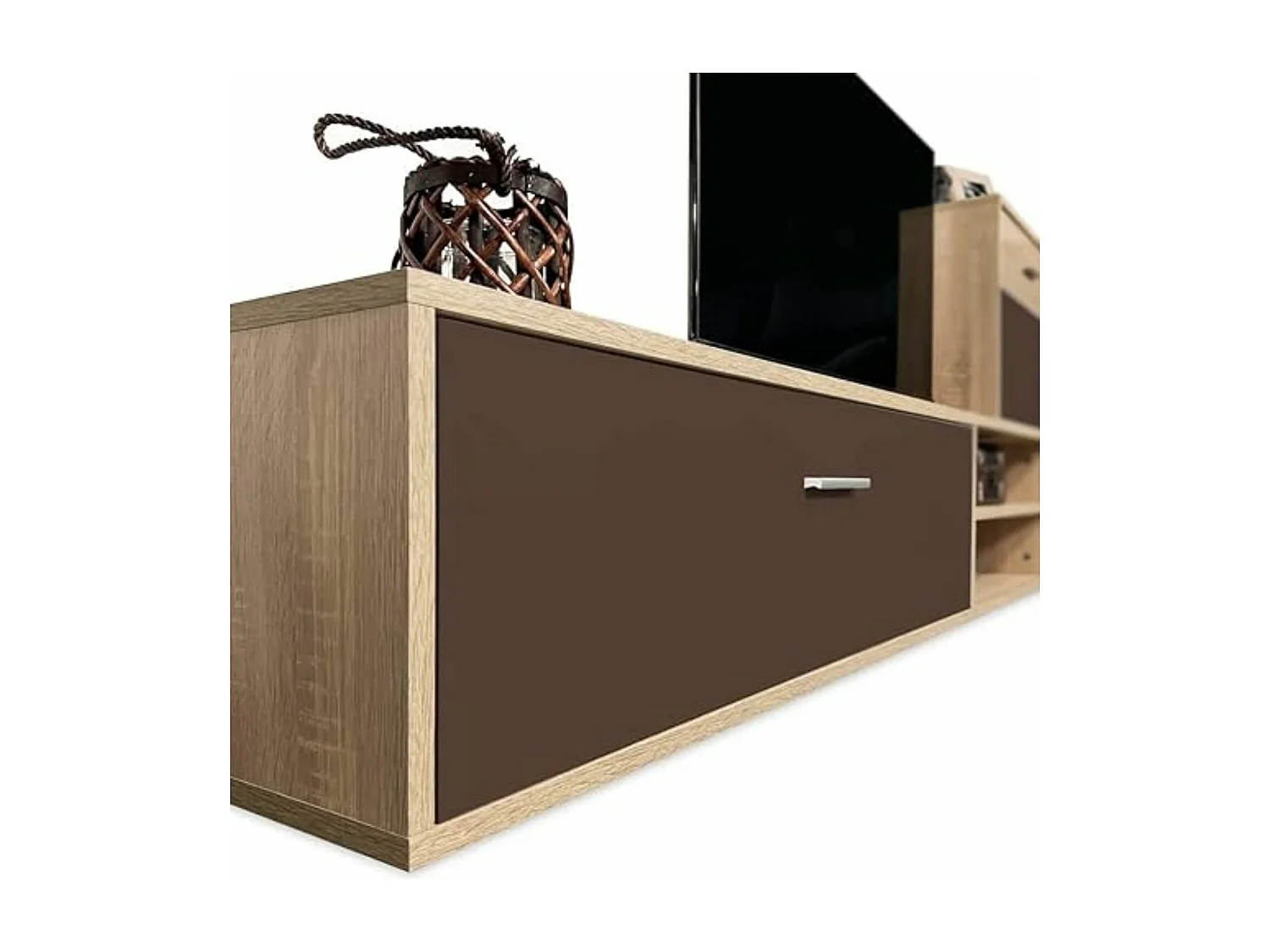 Meyvaser, Conjunto de muebles de salón 220 cm Color cambrian y Chocolate , muebles de salón.