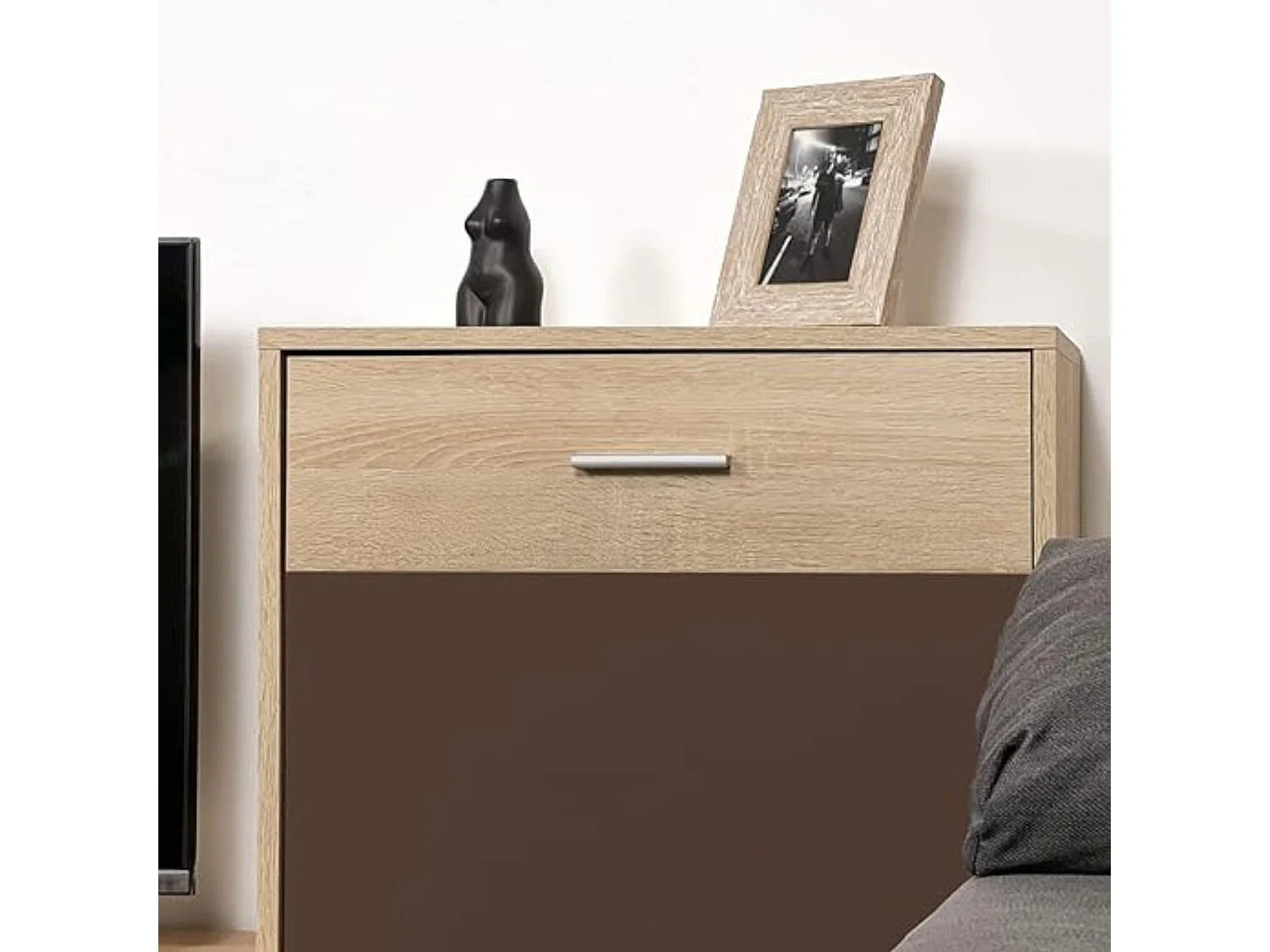 Meyvaser, Conjunto de muebles de salón 220 cm Color cambrian y Chocolate , muebles de salón.