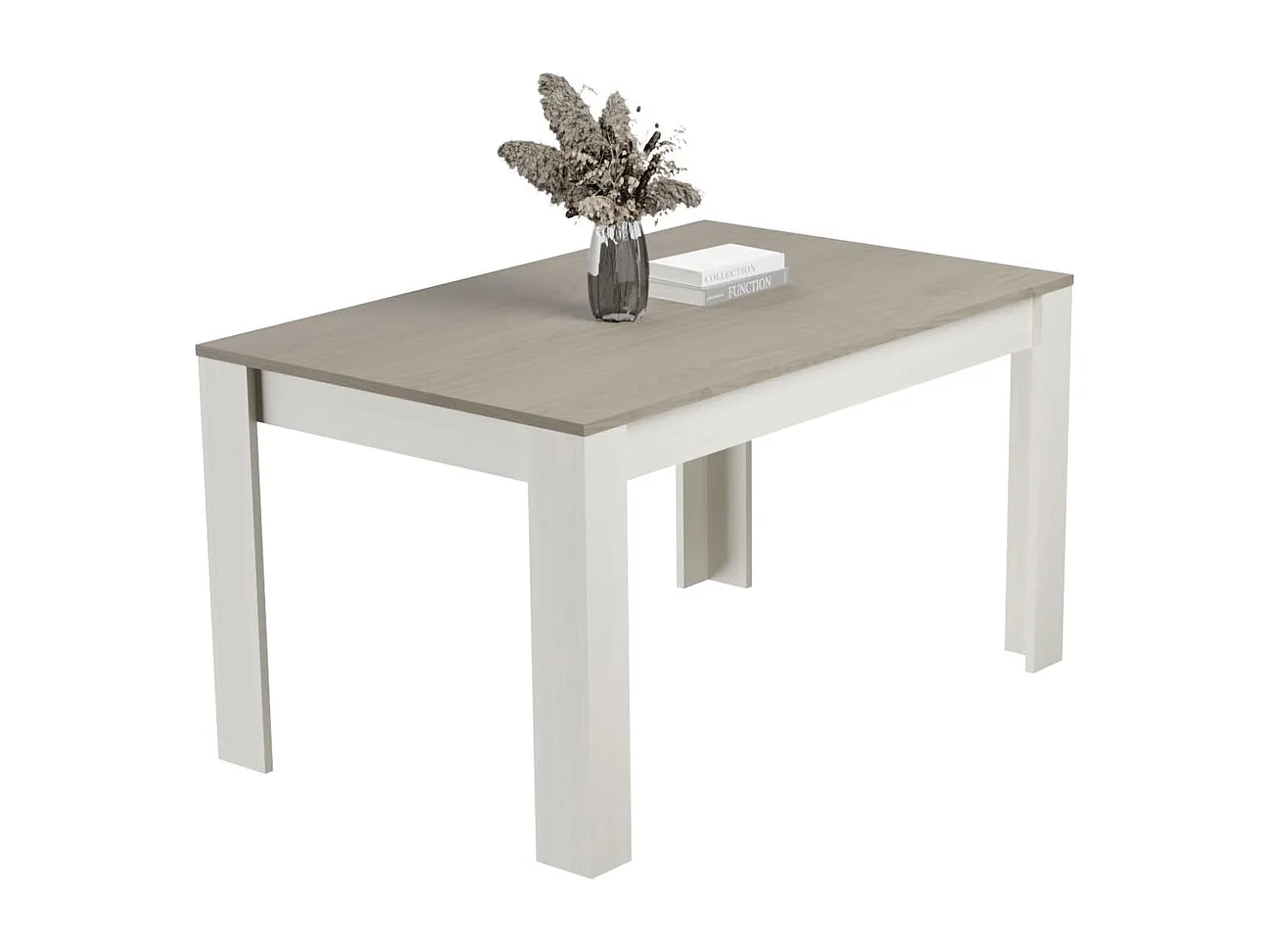 Mesa de Comedor, Mesa de Salón Fija, Robusta y Funcional, Color Andersen Pino Gris, Medidas: 140 cm (Largo) x 80 cm (Ancho) x 75 cm (Alto) – Meyvaser