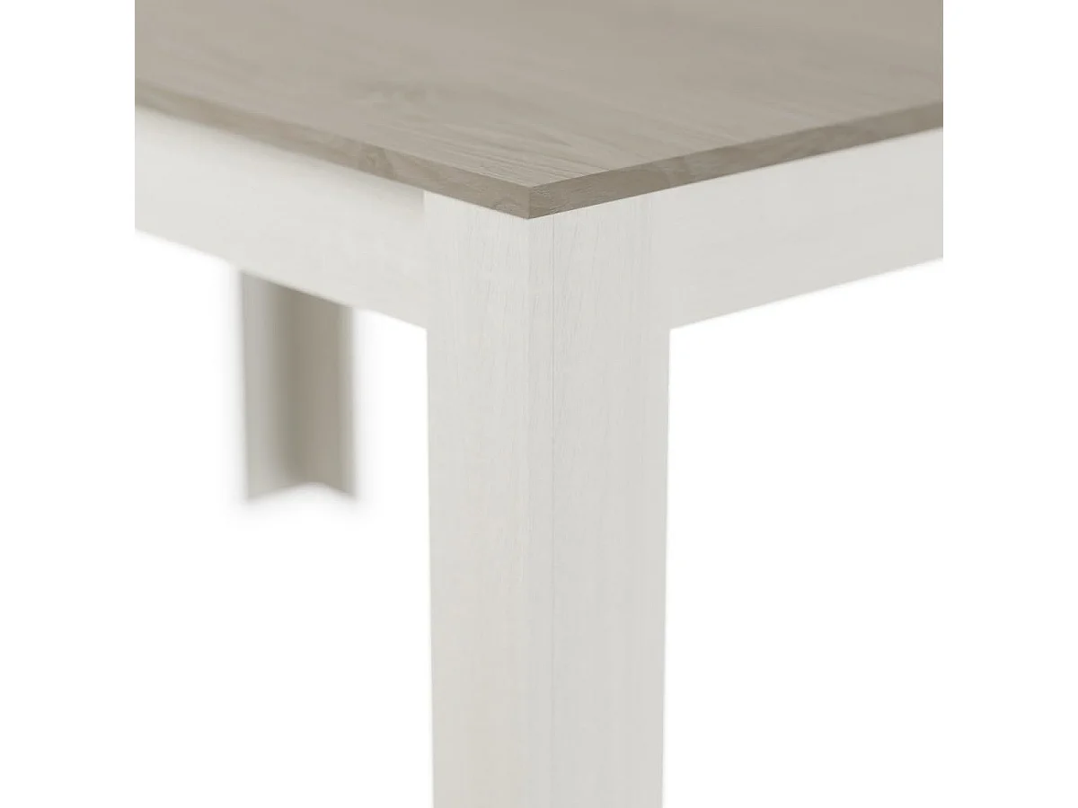 Mesa de Comedor, Mesa de Salón Fija, Robusta y Funcional, Color Andersen Pino Gris, Medidas: 140 cm (Largo) x 80 cm (Ancho) x 75 cm (Alto) – Meyvaser