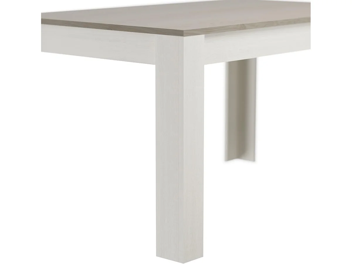 Mesa de Comedor, Mesa de Salón Fija, Robusta y Funcional, Color Andersen Pino Gris, Medidas: 140 cm (Largo) x 80 cm (Ancho) x 75 cm (Alto) – Meyvaser