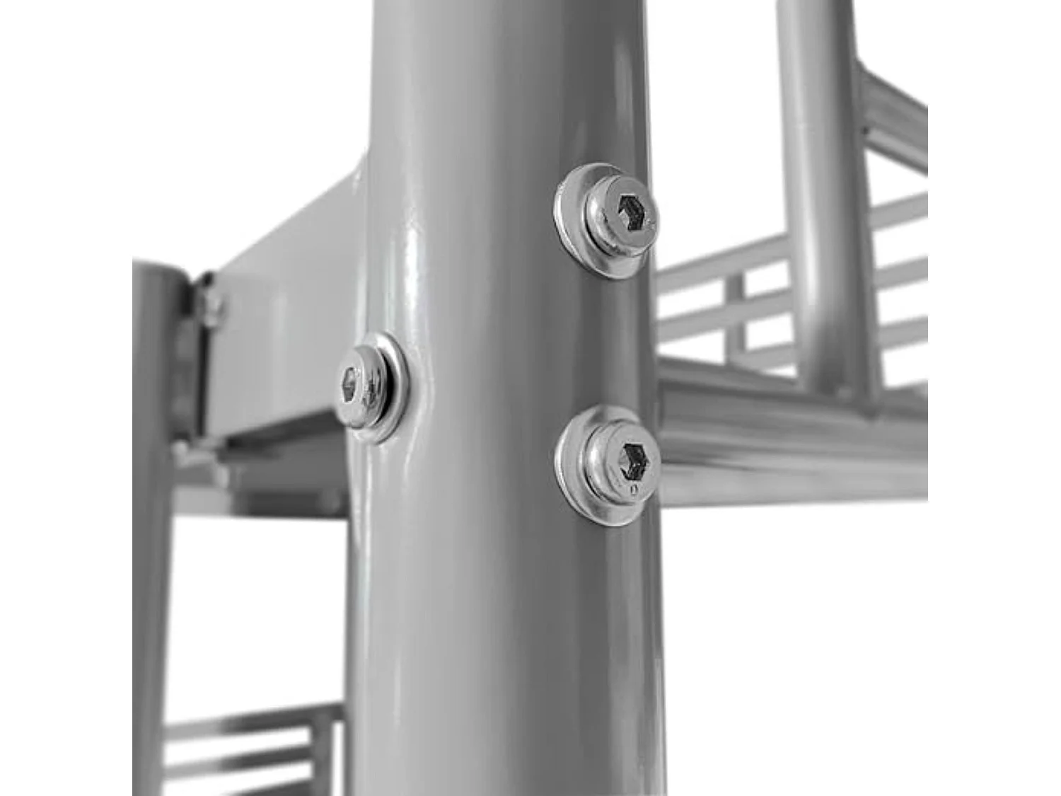 BricoExpo - Litera Metálica Reforzada para Dos personas, Litera Individual,  Acabado en Gris, Medidas: 200 cm (Largo) x 97 cm (Fondo) x 161 cm (Alto)