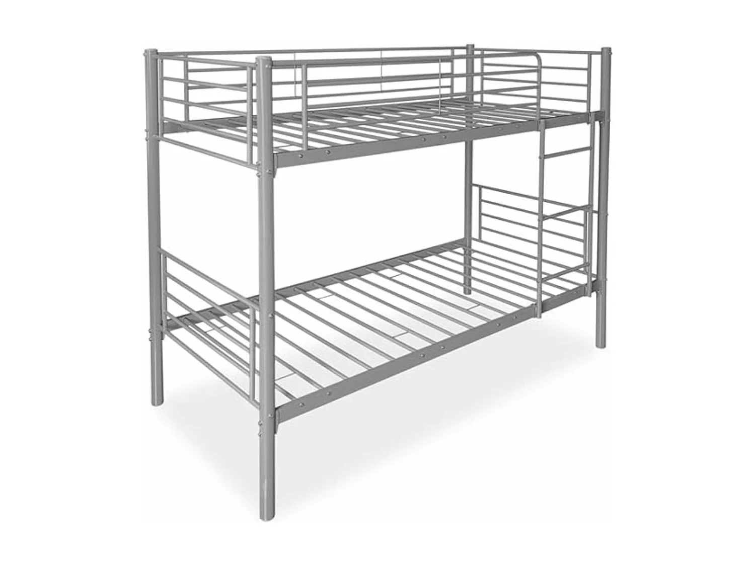 BricoExpo - Litera Metálica Reforzada para Dos personas, Litera Individual,  Acabado en Gris, Medidas: 200 cm (Largo) x 97 cm (Fondo) x 161 cm (Alto)