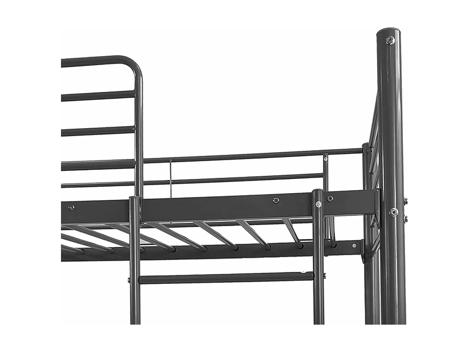 BricoExpo - Litera Metálica Reforzada para Dos personas, Litera Individual,  Acabado en Gris, Medidas: 200 cm (Largo) x 97 cm (Fondo) x 161 cm (Alto)