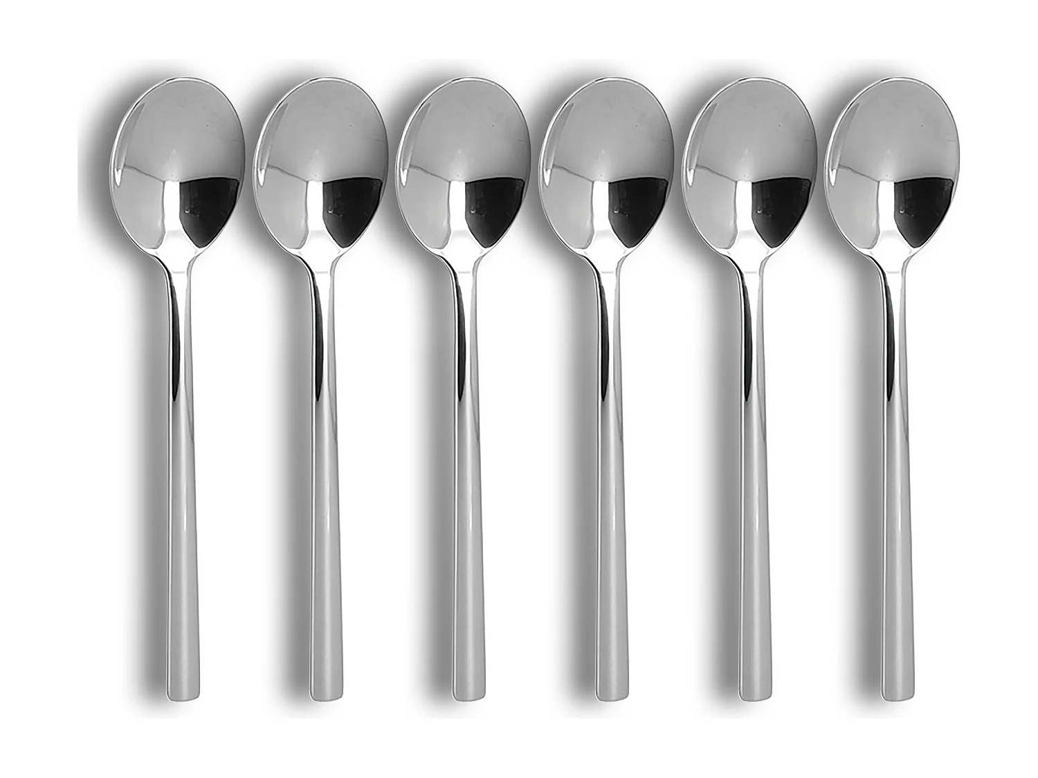 Ogo Living - Lot 6 Cuilleres De Table Nature 19.5cm En Acier Inoxydable