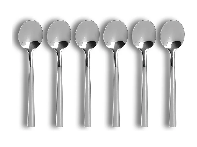 Ogo Living - Lot 6 Cuilleres A Cafe Nature 14cm En Acier Inoxydable