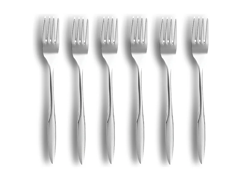 Ogo Living - Lot 6 Fourchettes De Table Athena 21cm En Acier Inoxydable