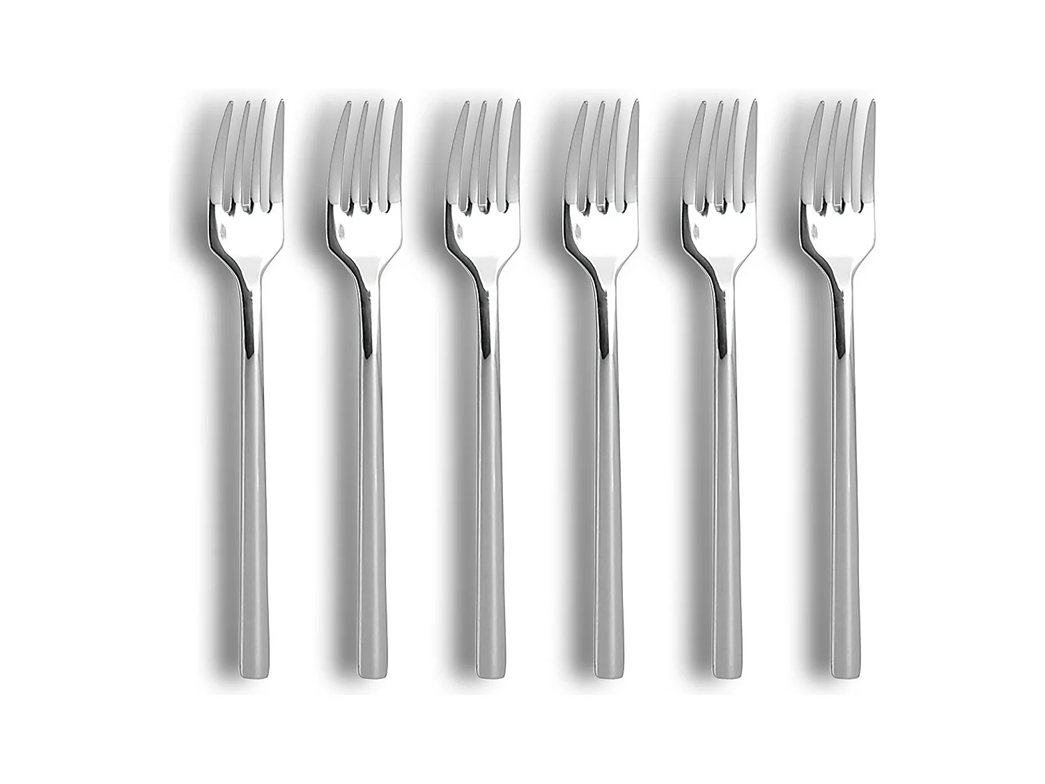 Ogo Living - Lot 6 Fourchettes A Dessert Nature 18cm En Acier Inoxydable