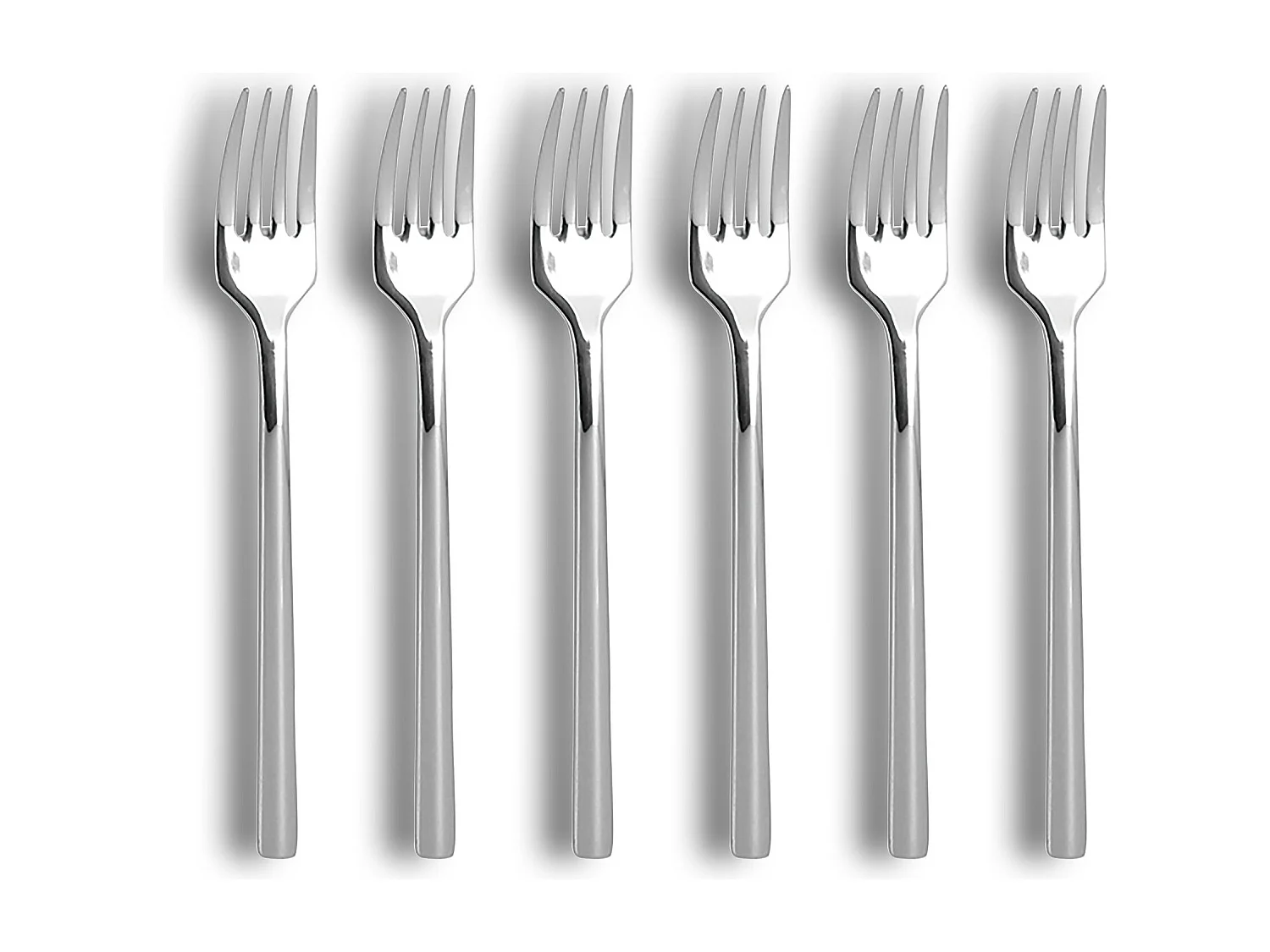 Ogo Living - Lot 6 Fourchettes A Dessert Nature 18cm En Acier Inoxydable