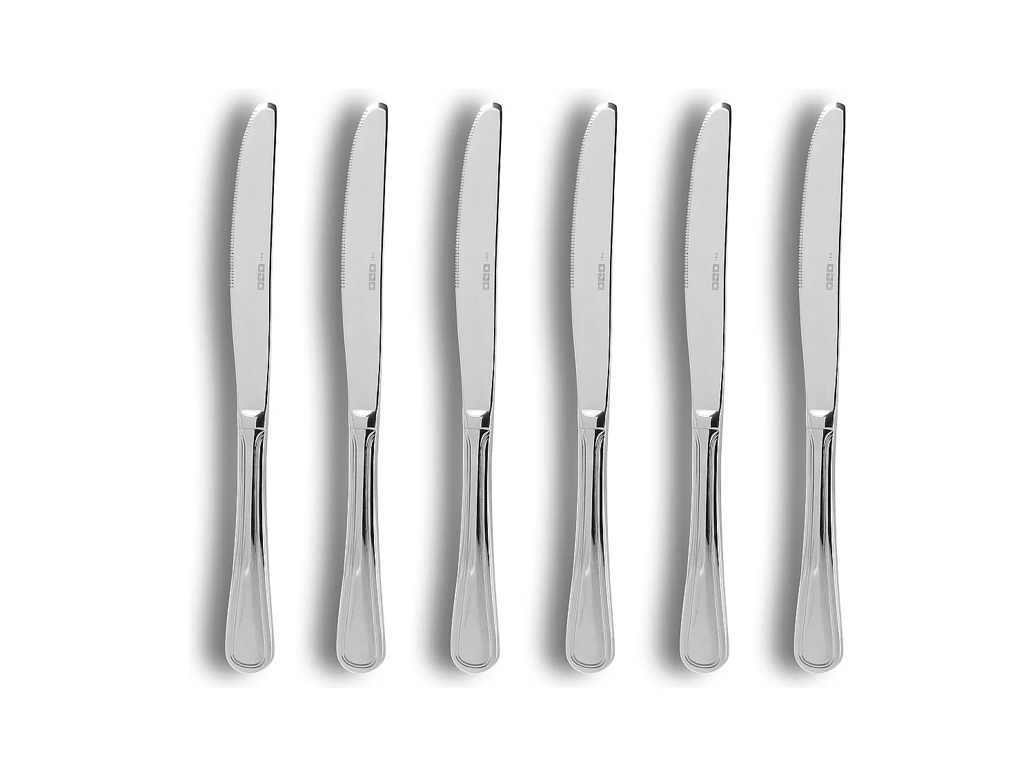 Ogo Living - Lot 6 Couteaux De Table Filla 24cm En Acier Inoxydable