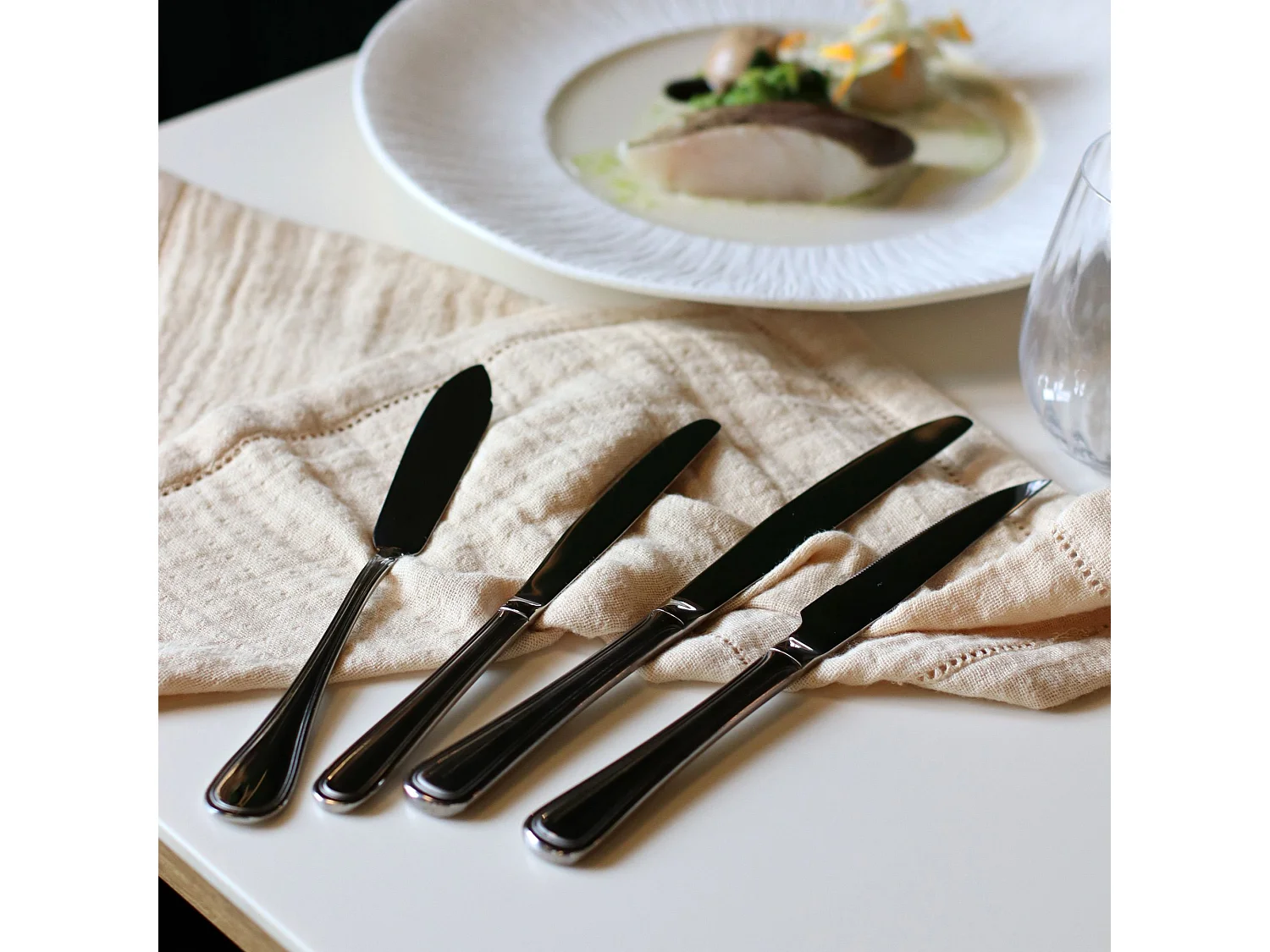 Ogo Living - Lot 6 Couteaux De Table Filla 24cm En Acier Inoxydable