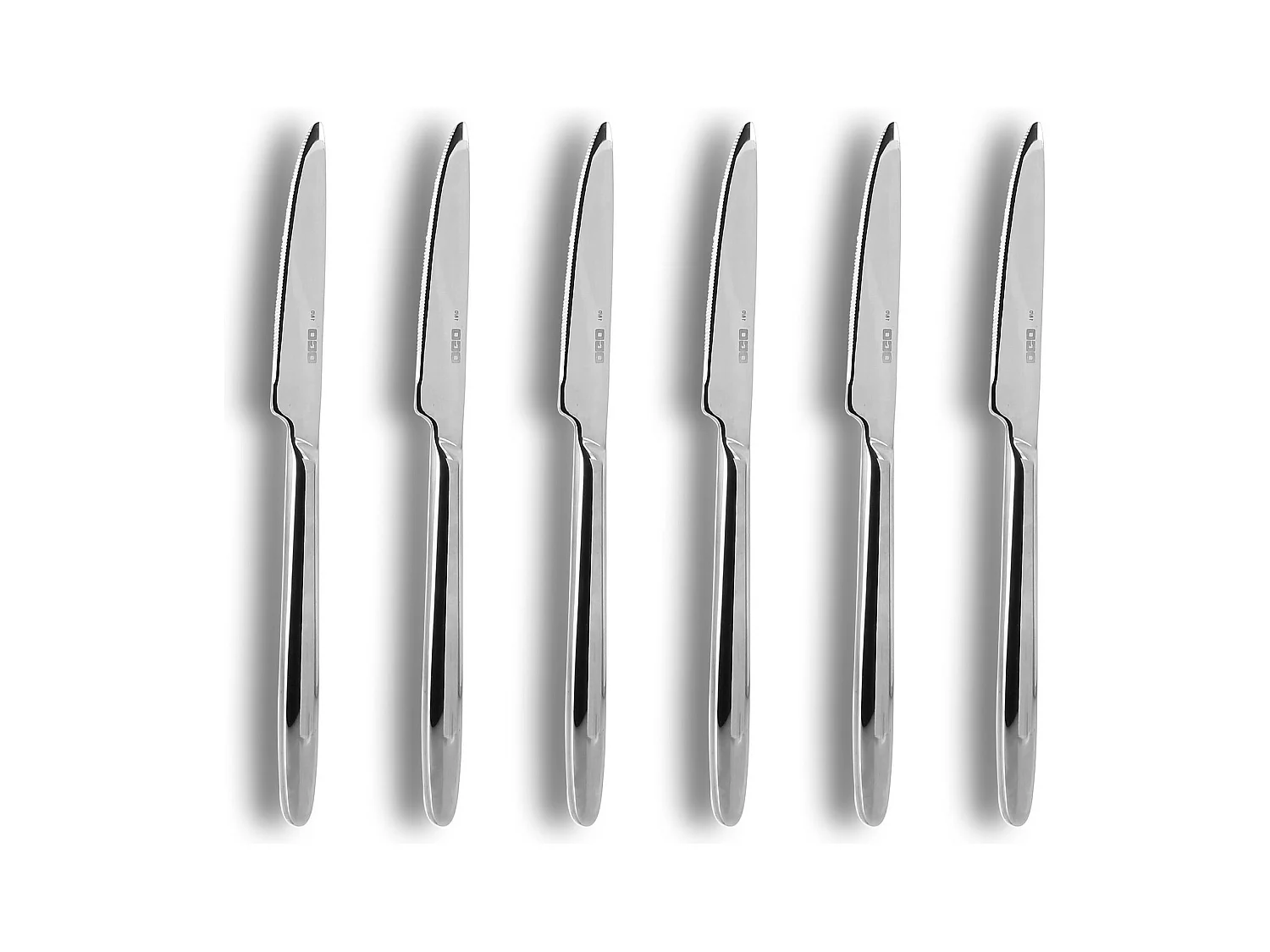 Ogo Living - Lot 6 Couteaux A Steak Athena 23cm En Acier Inoxydable