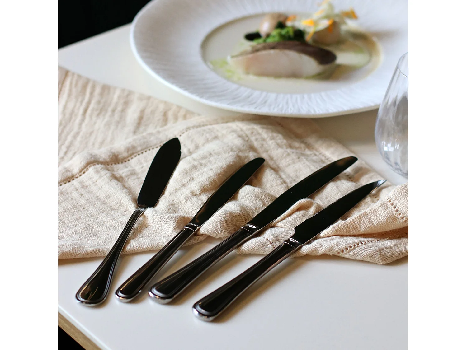 Ogo Living - Lot 6 Couteaux A Dessert Filla 20cm En Acier Inoxydable