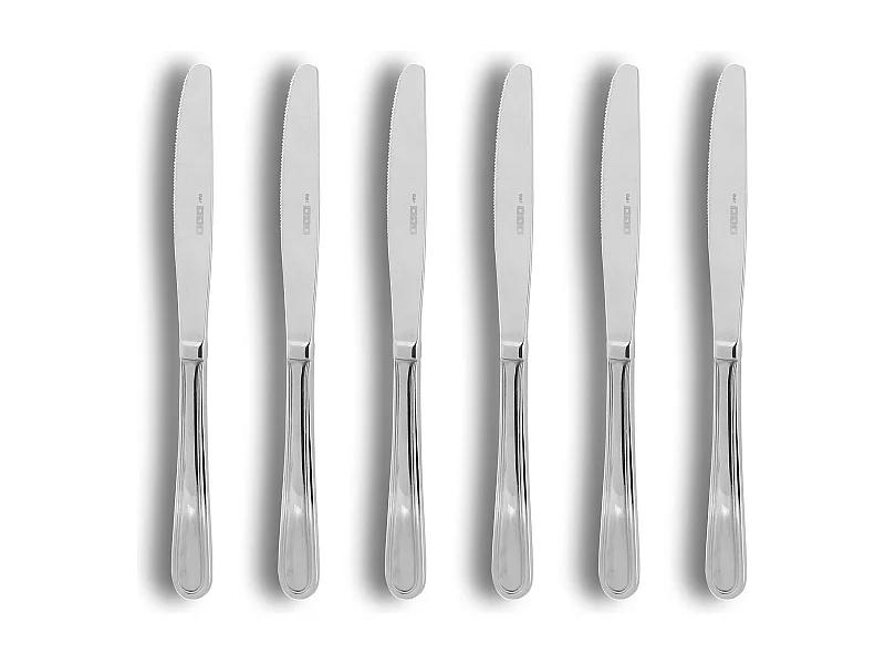Ogo Living - Lot 6 Couteaux A Dessert Filla 20cm En Acier Inoxydable