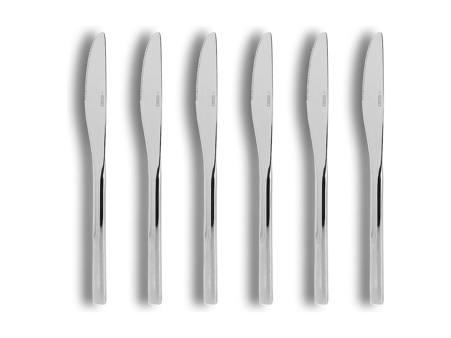 Ogo Living - Lot 6 Couteaux De Table Nature 21cm En Acier Inoxydable