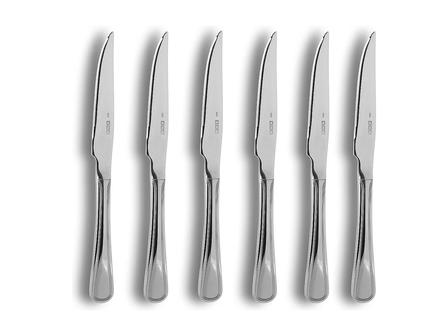 Ogo Living - Lot 6 Couteaux A Steak Filla 22cm En Acier Inoxydable