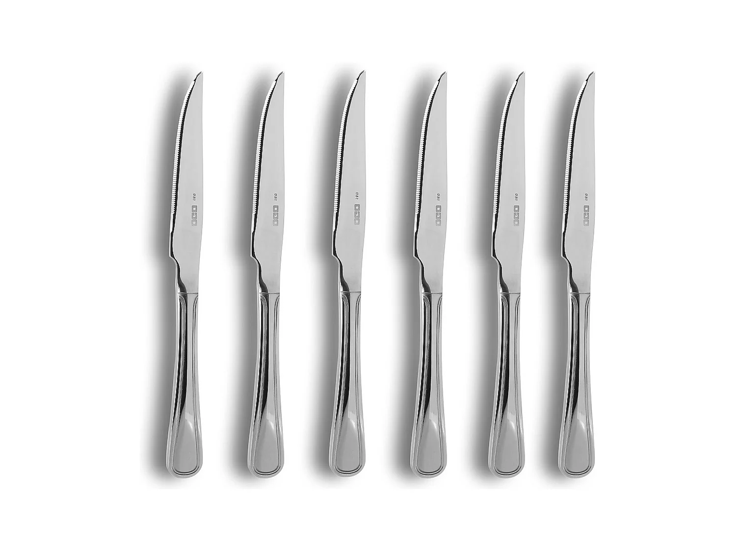 Ogo Living - Lot 6 Couteaux A Steak Filla 22cm En Acier Inoxydable