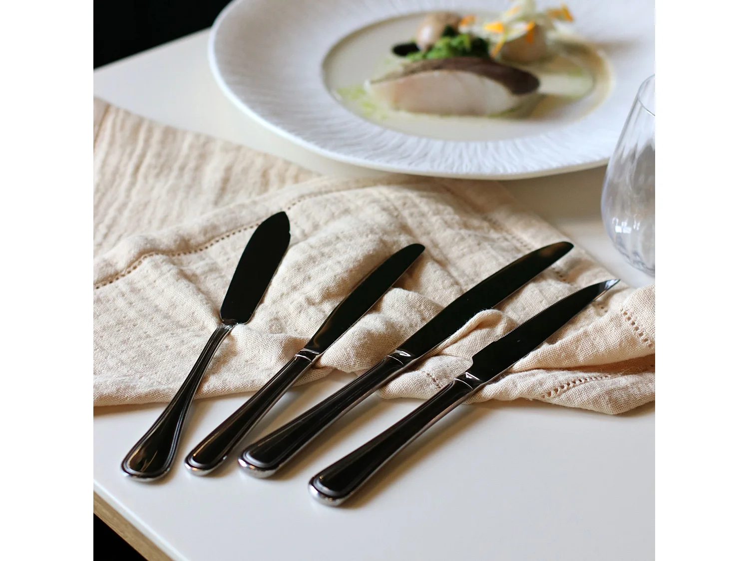 Ogo Living - Lot 6 Couteaux A Steak Filla 22cm En Acier Inoxydable