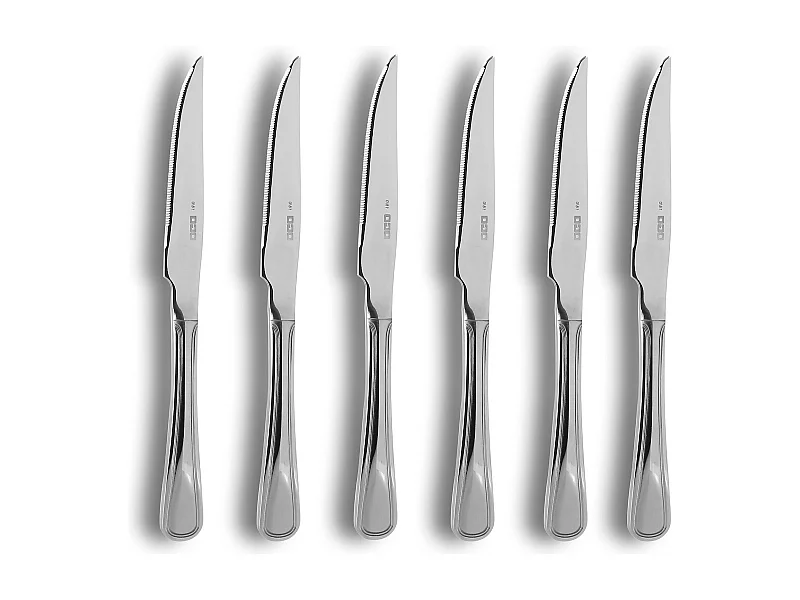 Ogo Living - Lot 6 Couteaux A Steak Filla 22cm En Acier Inoxydable
