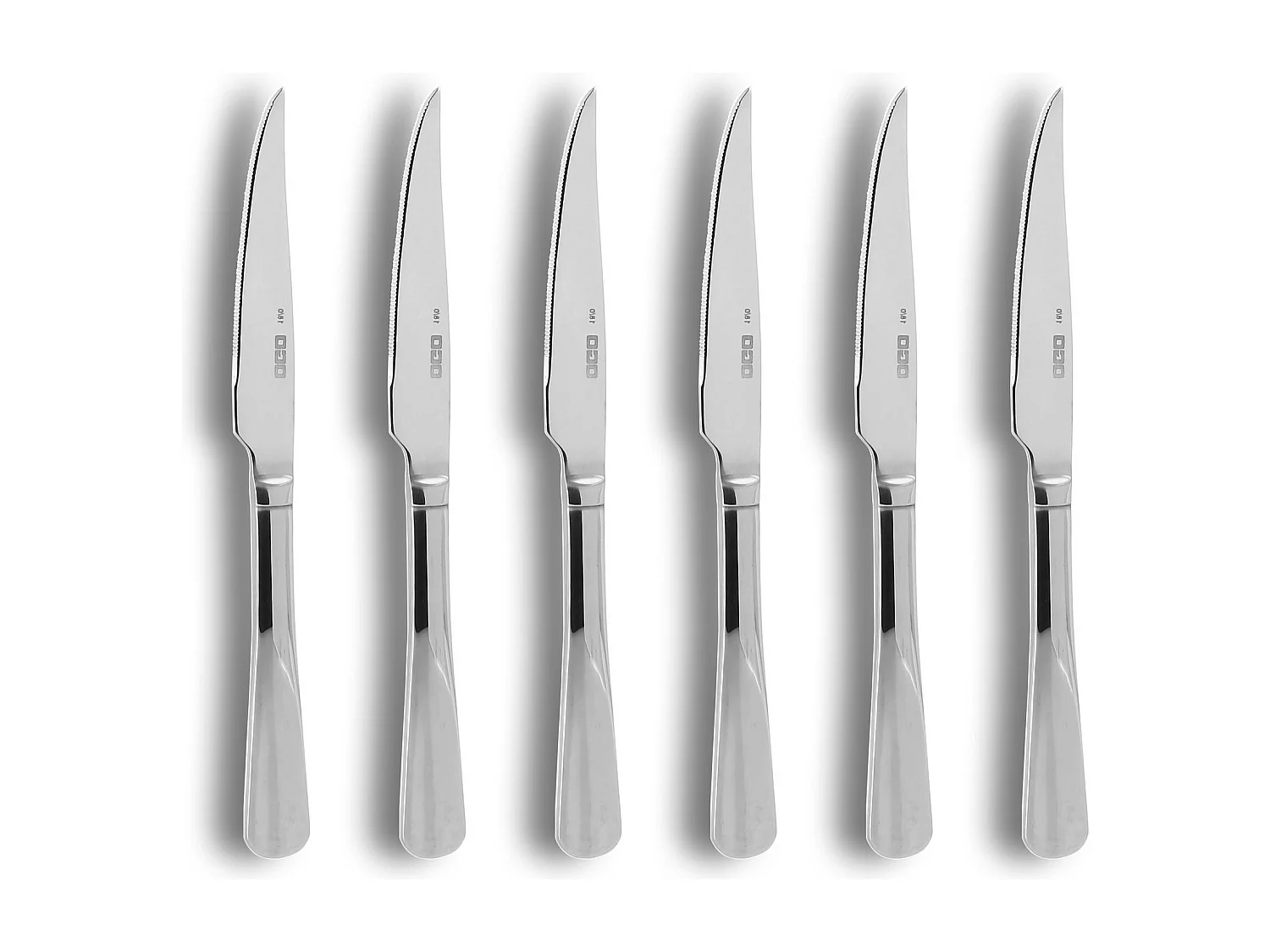 Ogo Living - Lot 6 Couteaux A Steak Ares 20.5cm En Acier Inoxydable