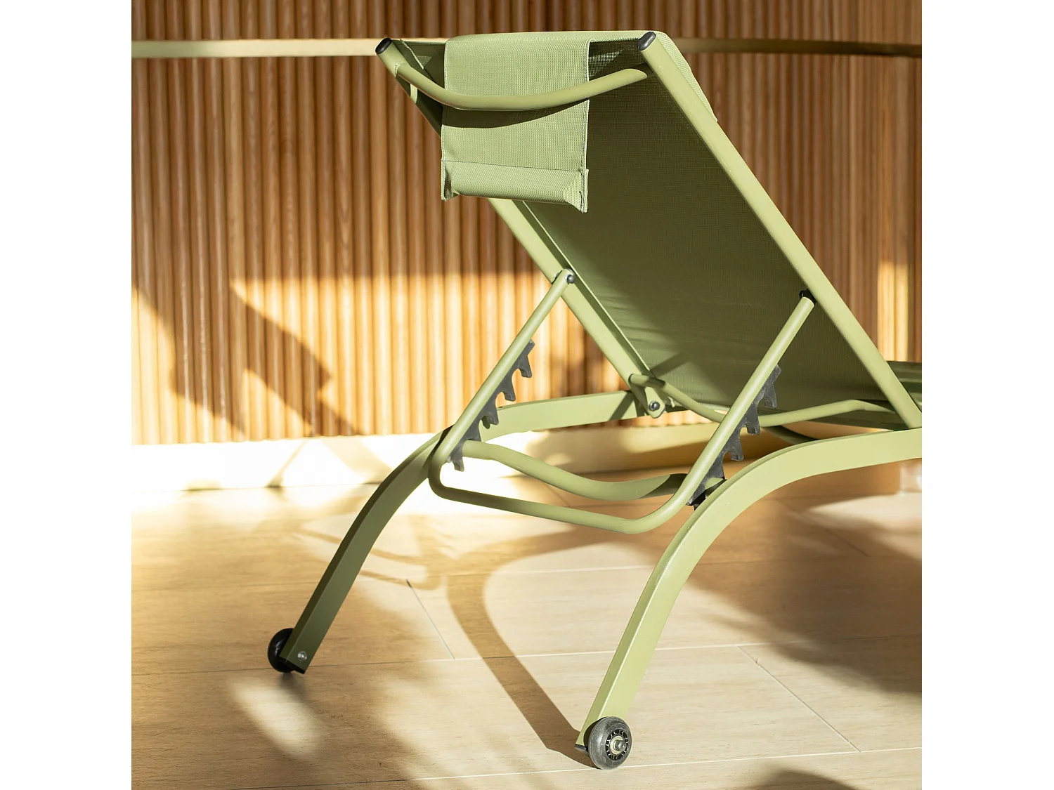 Now's Home - Lot De 2 Chaises Longues En Acier Inoxydable Vert