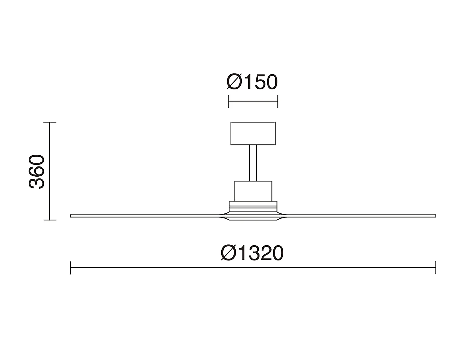 Ventilador de techo BREEZE de estilo moderno- acero y madera- 3 aspas- mando a distancia- sin luz- IP20