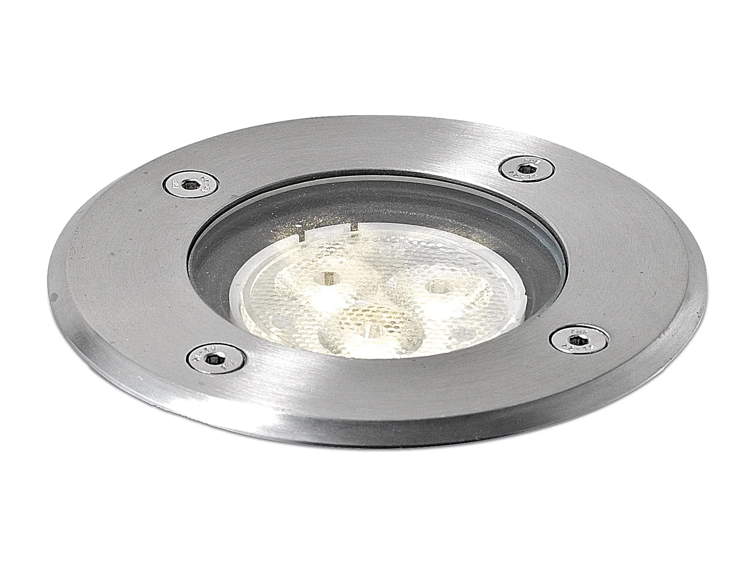 BORA Außeneinbauleuchte, moderner und vielseitiger Stil – D. ø12 cm – rund – LED SMD 3 W – 330 lm und 4 K – Aluminium – 500 kg – IP67 – Edelstahl