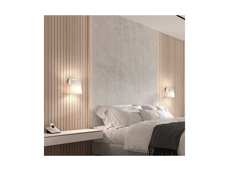Nemo applique moderno-acciaio con-acciaio-h.25cm x 20-ip20-e27 40w-nero,bianco