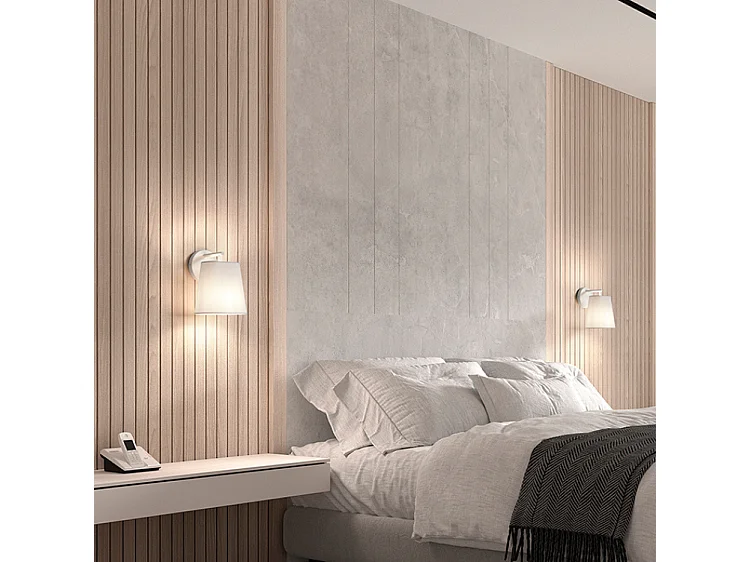 Nemo moderno Aplique-aço com aço-alt.25cm x 20-ip20-e27 40w-preto,branco