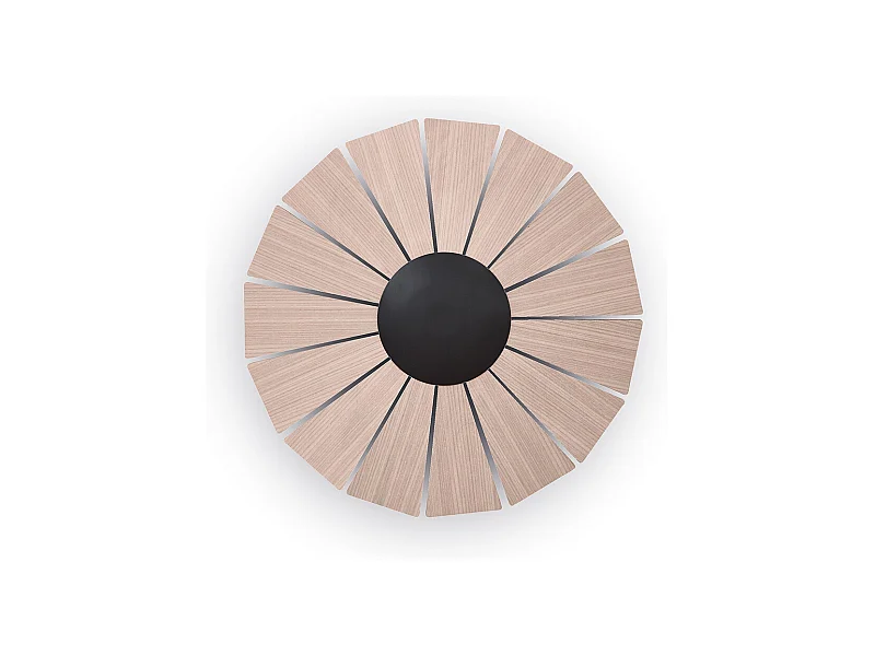 Lampada da parete Modern Eye-d.ø42 cm-piccola-led-14w-piccola-3k-nero, legno naturale