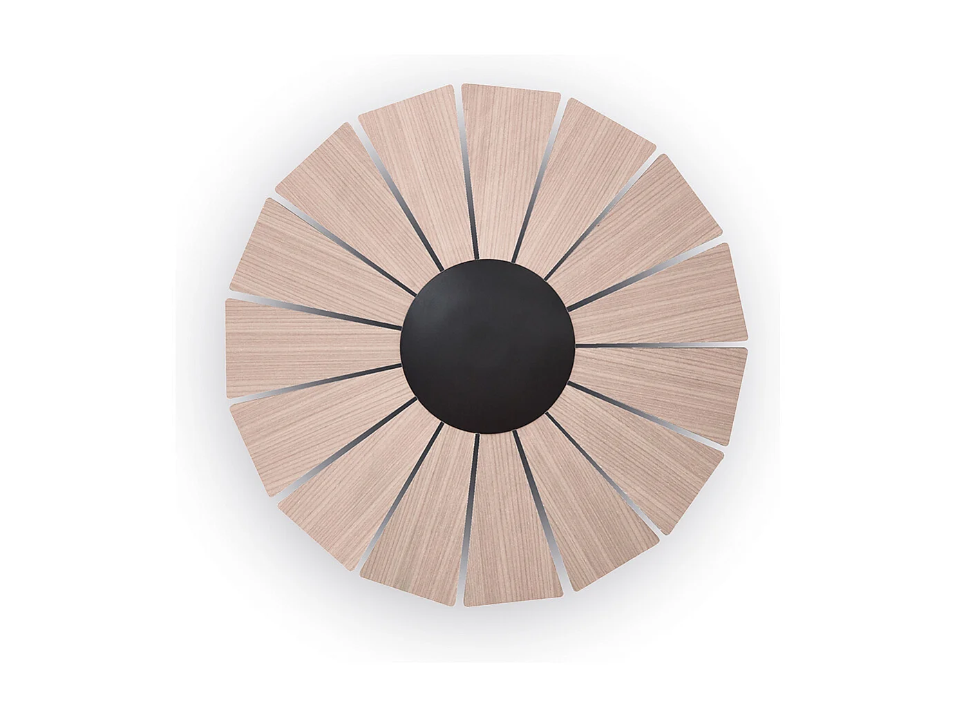 Lampada da parete Modern Eye-d.ø42 cm-piccola-led-14w-piccola-3k-nero, legno naturale