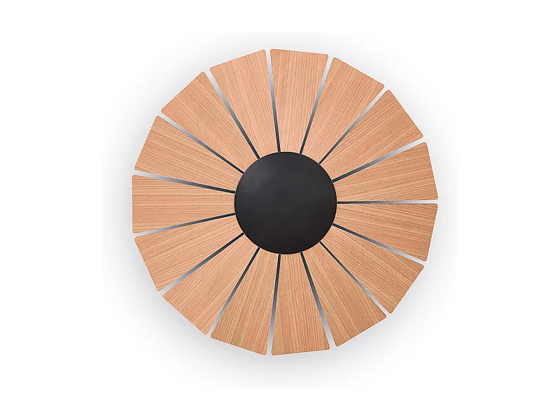 Applique murale modern Eye-d.ø42cm-petit-interieur-led-14w-petit-3k-noir,bois clair