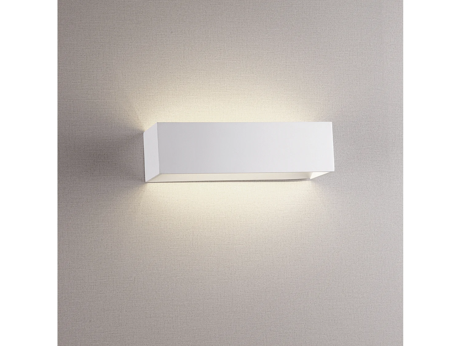 RETT moderne stijl wandlamp - Lengte 25 cm - LED SMD 8W - 790lm -3K - up&down - aluminium - geborsteld aluminium - IP20