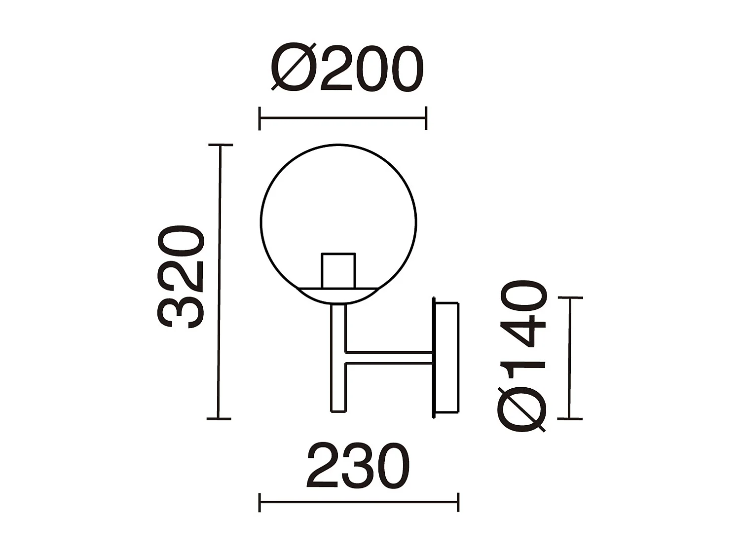 Applique classique Oxy-h32cm x d.ø20cm-transparente-e27 40w-ip40-acier,chrome