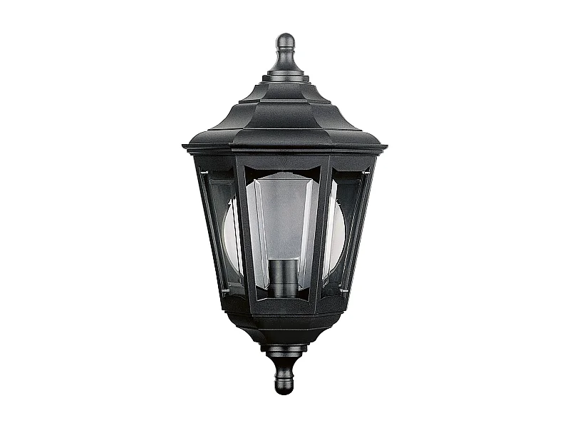 CLIC CLAC 6 klassieke stijl wandlamp - H 44 cm x breedte 25 cm - E27 42W - polyamide - ip44 - zwart