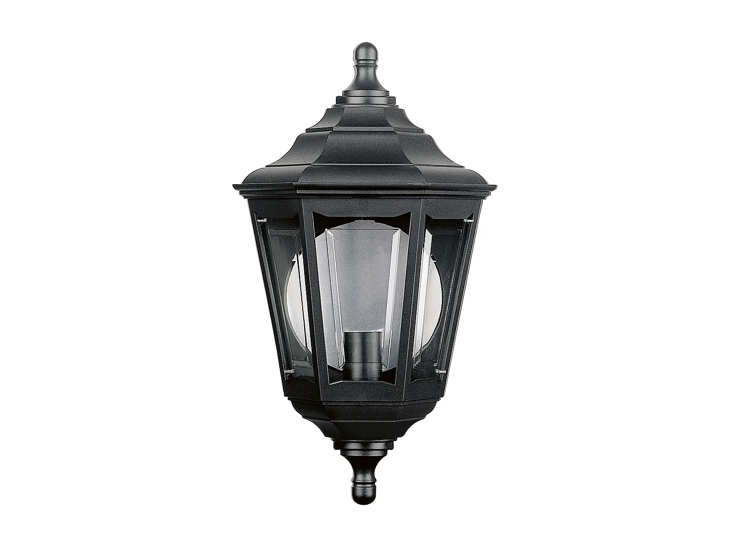 CLIC CLAC 6 Wandleuchte im klassischen Stil – H 44 cm x Breite 25 cm – E27 42 W – Polyamid – IP44 – Schwarz