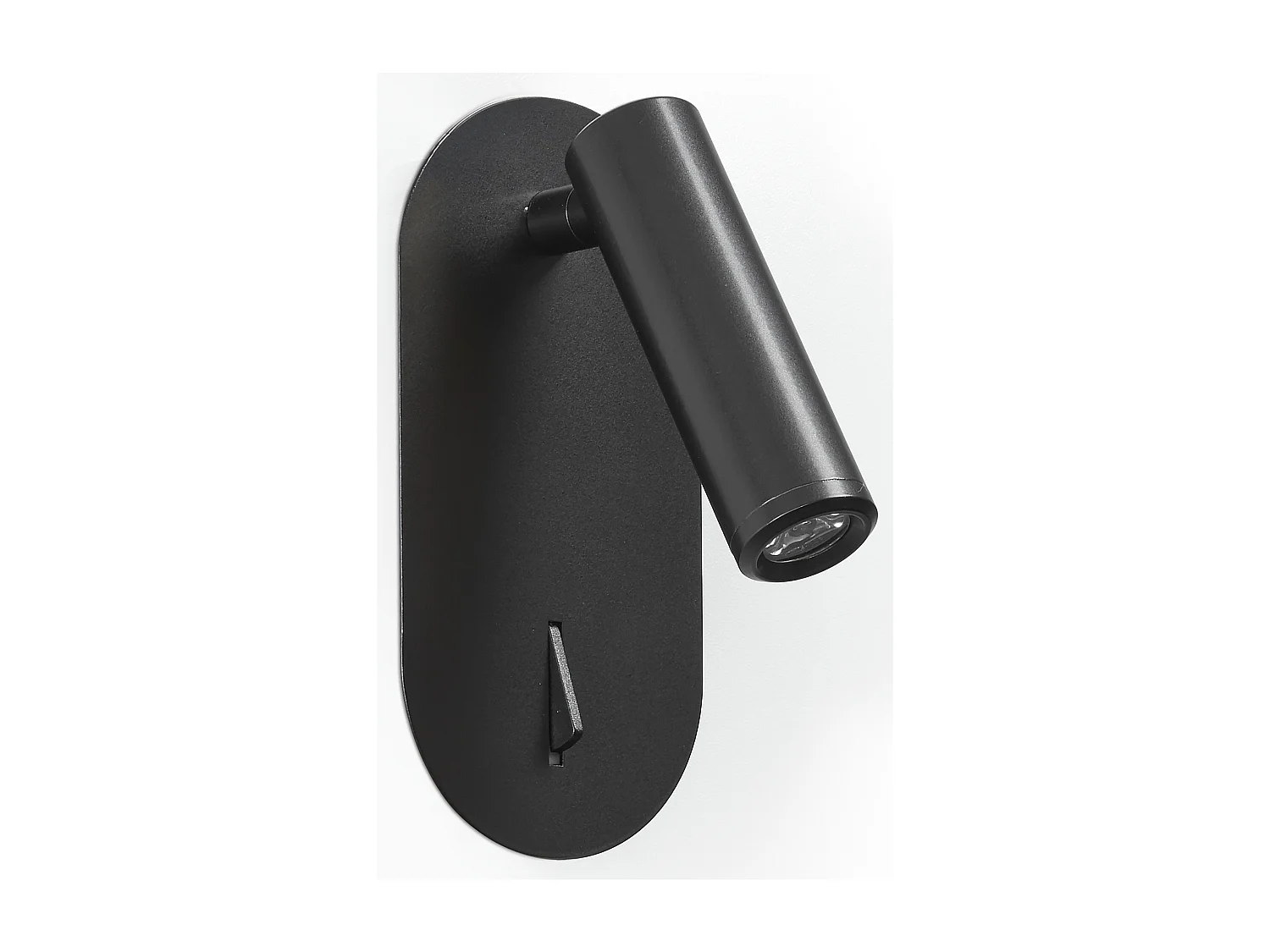 Applique murale moderne Dirk Reader-encastree-3w LED-3K-on&off-90º et 300º-ip20-acier, noir