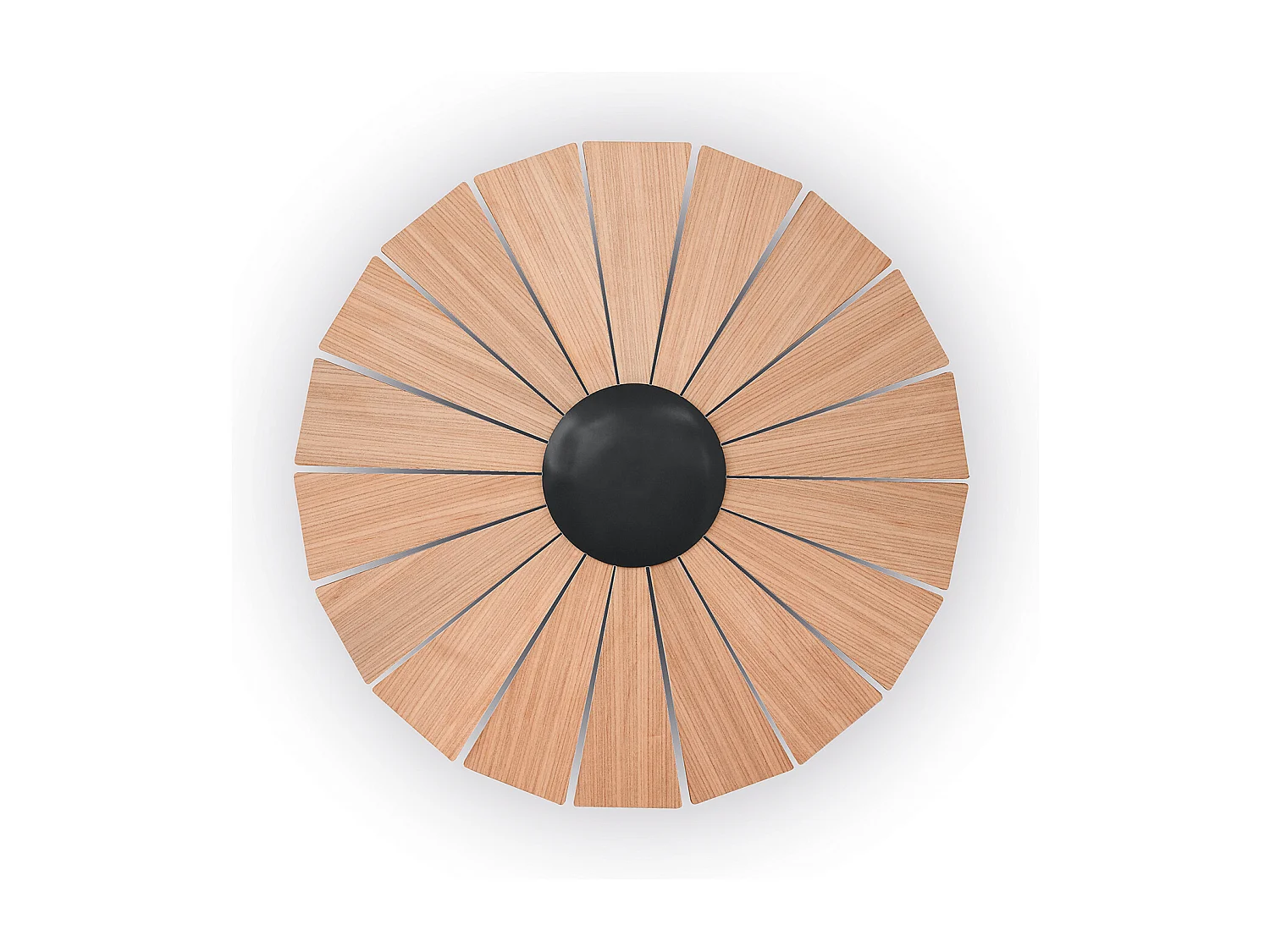 EYE Wandleuchte im modernen Stil – D. ø62 cm – Innenbereich – LED SMD – 14 W – klein – 3000 K – Schwarz und helles Holz