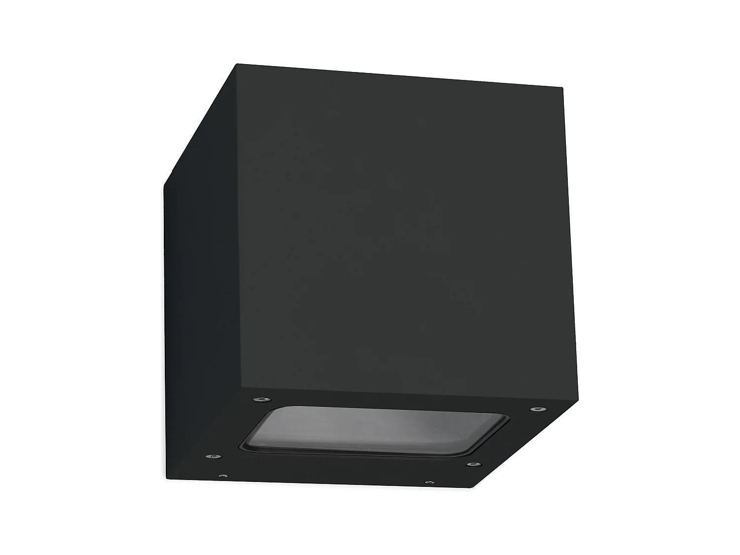 Applique murale Brick -aluminium-Largeur 12 x h 12cm-noir-led 2x 5w-3k-up&down-67º-ip44