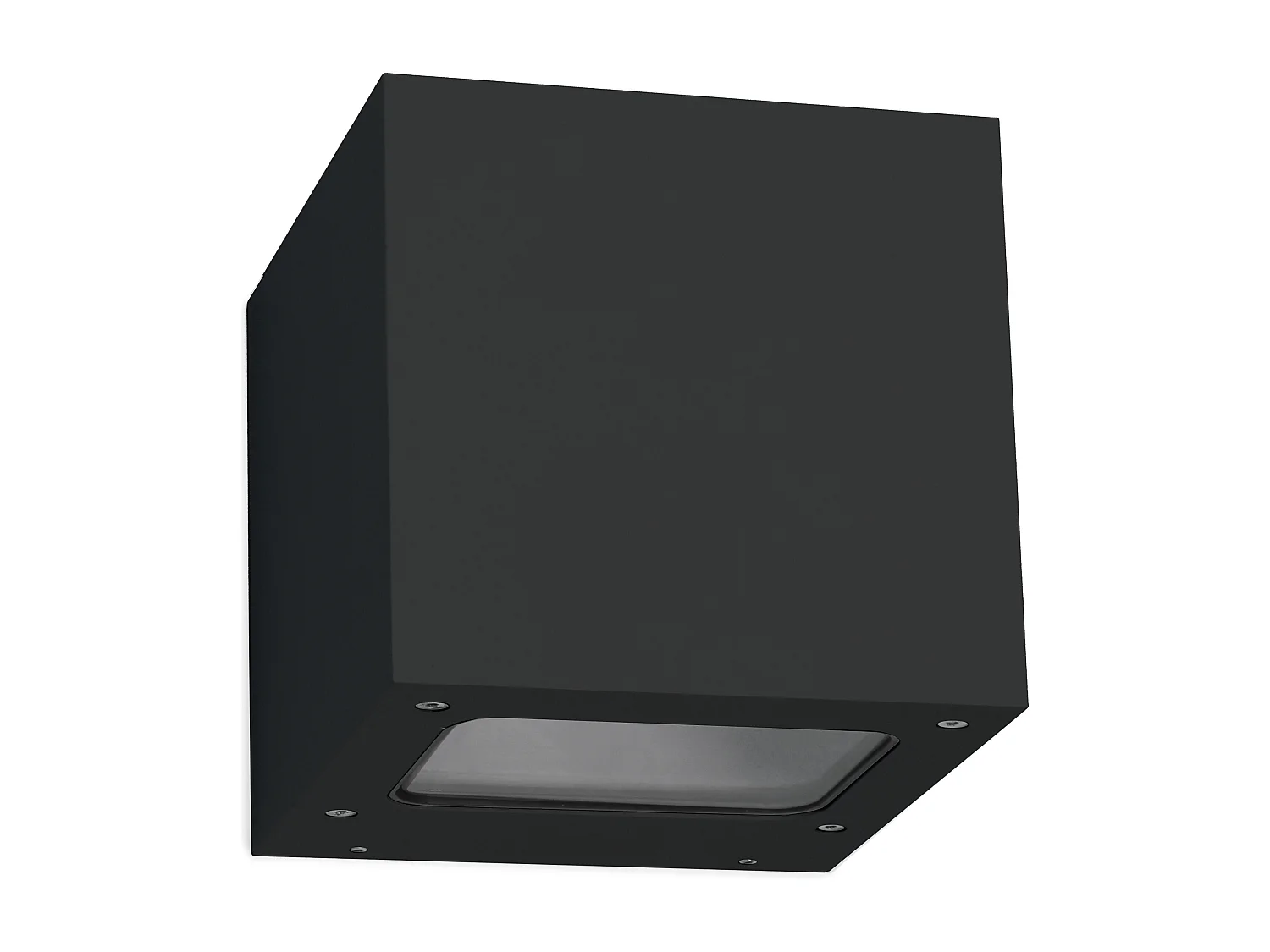 Lampada da parete in mattoni-alluminio-largh.ezza 12 x h.12 cm-nero-led 2x 5w-3k-su&giù-67º-ip44