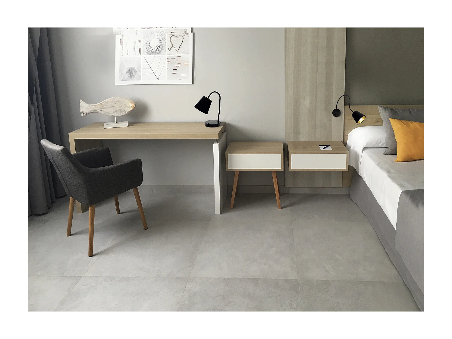 MONTECARLO wandlamp moderne en functionele stijl - E27 60W - aan&uit - USB - staal en katoen - zwart