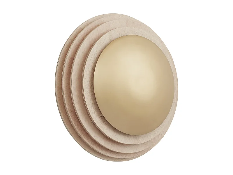 Lampa ?cienna TEC w stylu skandynawskim i nowoczesnym w drewnie - D. ø42 cm - GX53 LED T2 - 10W - 1200lm - 3000k - IP20