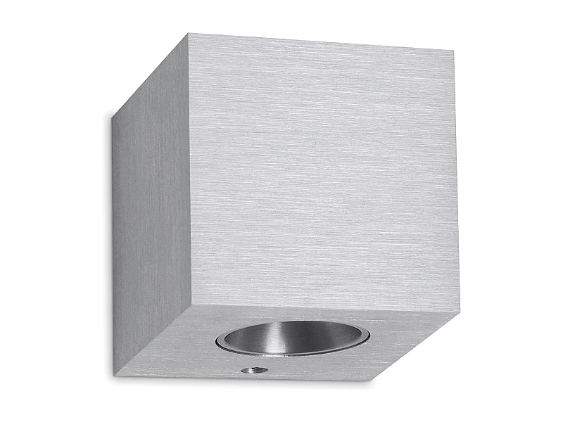 Lampada da parete in mattoni-alluminio-h.7,2 cm x 6,5-alum.ced.-led 3w-3k-110º-ip20